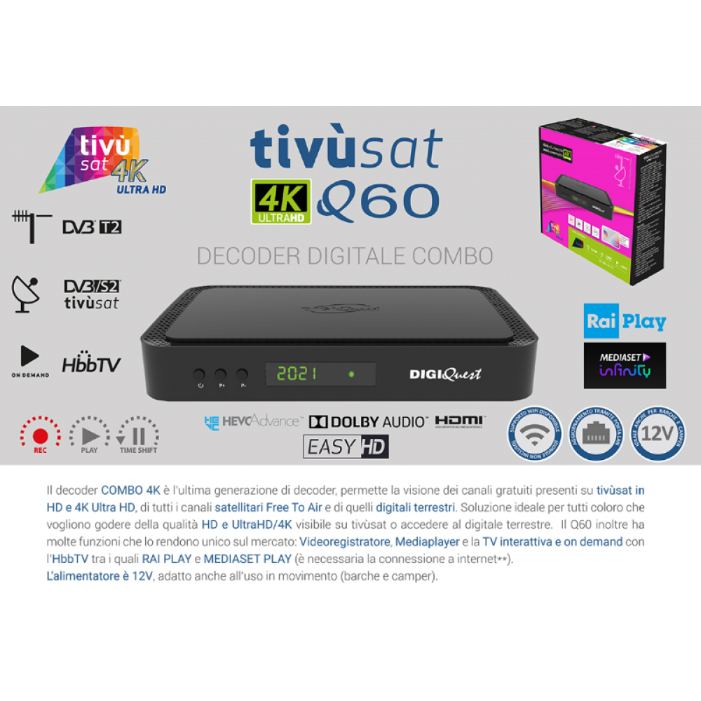 Tivusat Italian TV in UHD €245.95 Satellite TV Ireland 094 903 0556